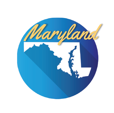 blue maryland stamp