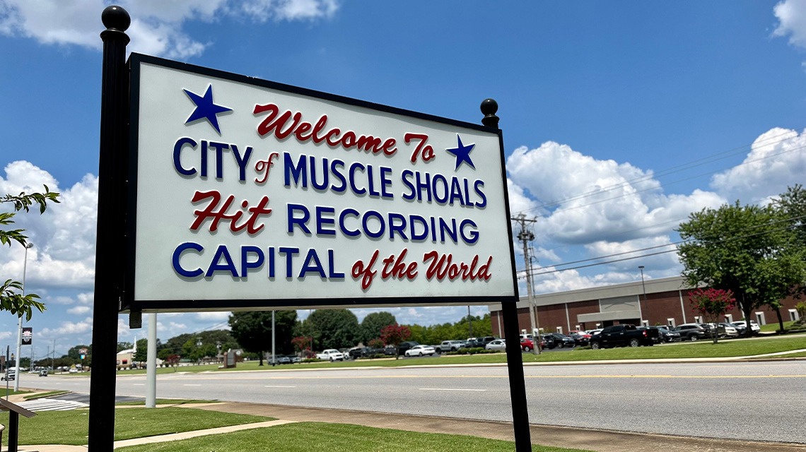 Muscle Shoals Sign in Alabama