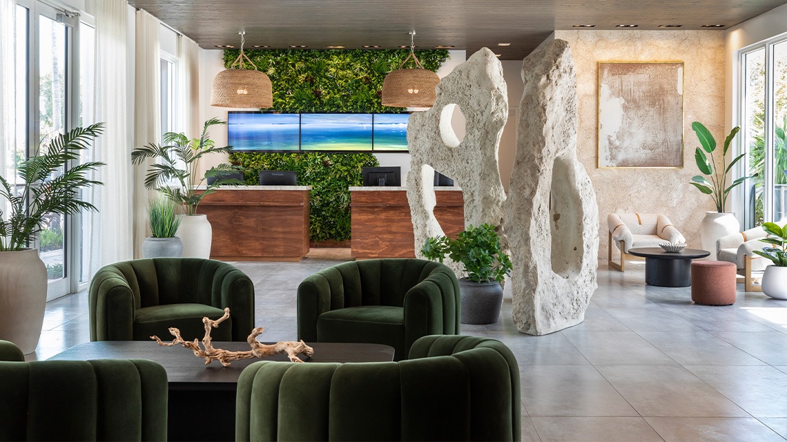 Three Waters Resort & Marina lobby