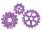 Three linked gears